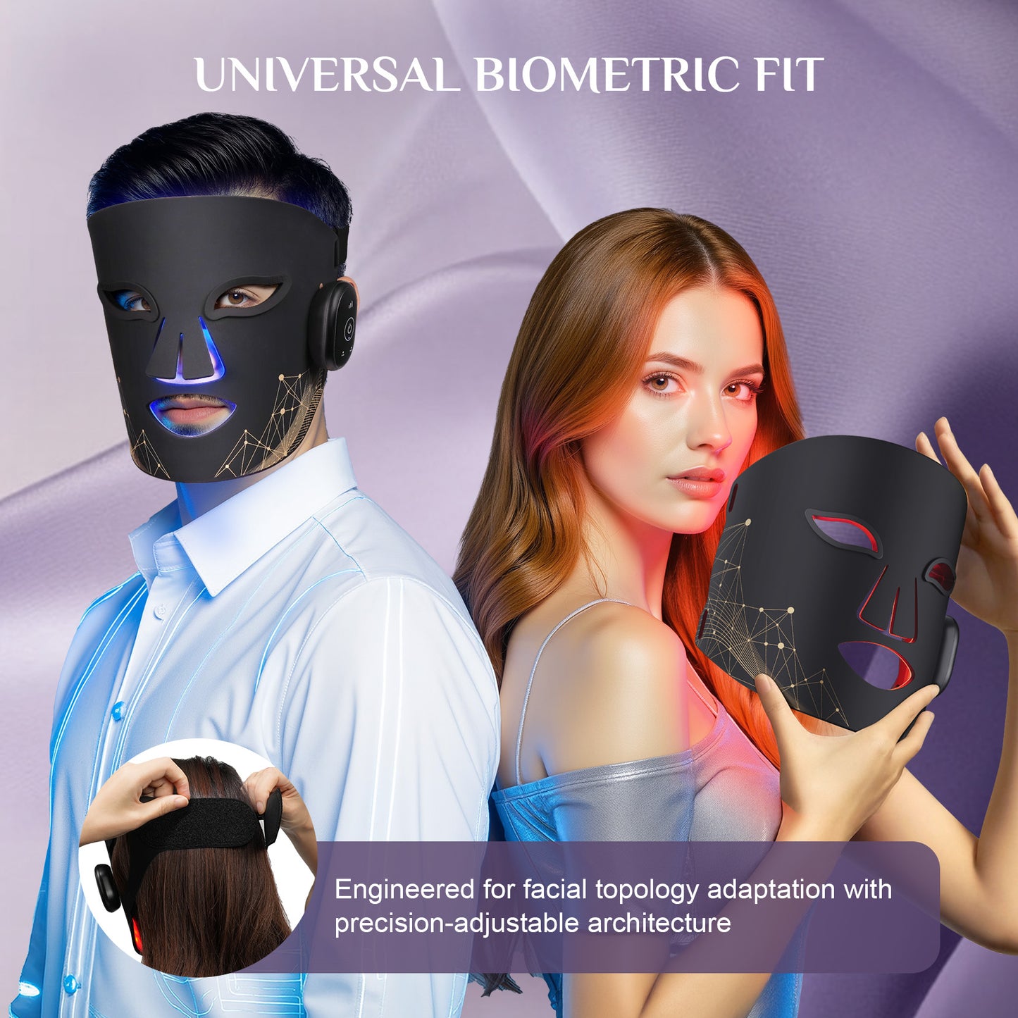 Red Light Therapy Mask for Face, Glow Wireless LED Face Mask Light Therapy with Near-Infrared Red Light (NIR), Body Beauty Machine for Care at Home