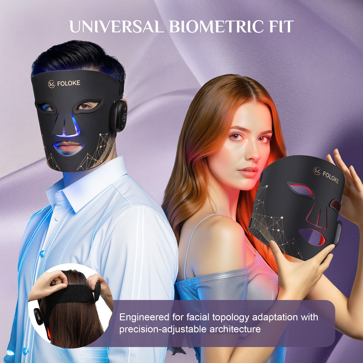 Red Light Therapy Mask for Face, Glow Wireless LED Face Mask Light Therapy with Near-Infrared Red Light (NIR), Body Beauty Machine for Care at Home