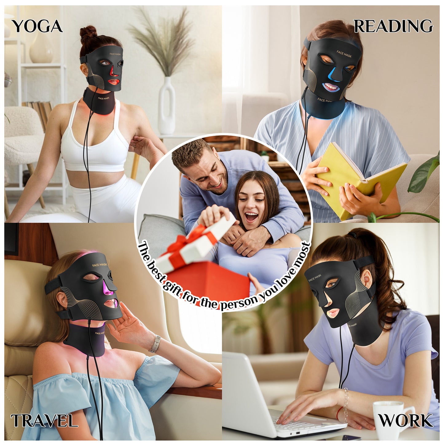 LED Light Therapy Mask Skin Care, LEDs face mask & neck mask Red - Wavelength for Home Use– Advanced Skincare Made Easy