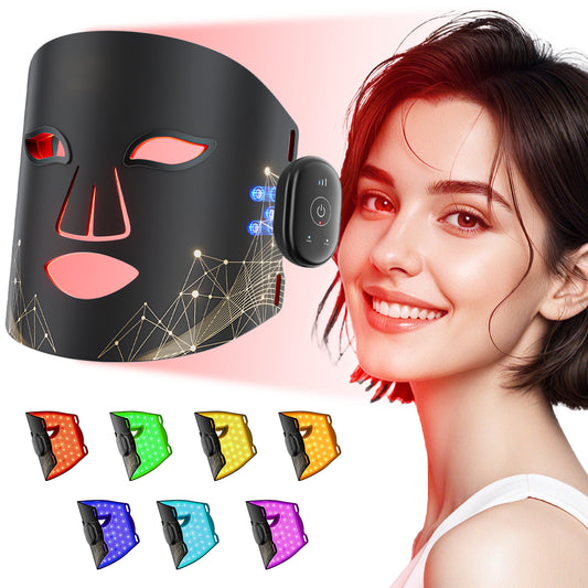 Red Light Therapy Mask for Face, Glow Wireless LED Face Mask Light Therapy with Near-Infrared Red Light (NIR), Body Beauty Machine for Care at Home