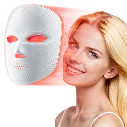 Red Light Therapy Mask for Face,Cordless LED Face Mask Light Therapy LED Silicone Mask for Home Working Travel Yoga Sleep