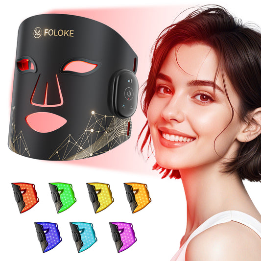 Red Light Therapy Mask for Face, Glow Wireless LED Face Mask Light Therapy with Near-Infrared Red Light (NIR), Body Beauty Machine for Care at Home